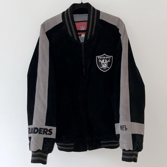 NFL 🏈 LA Raiders ⚔️ Suede Leather Bomber/Varsity/Letterman’s Jacket L unisex‌‌